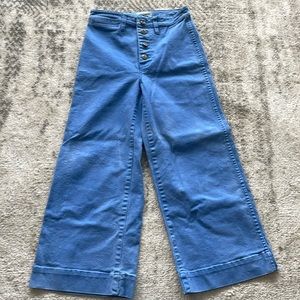 Madewell blue wide legged pants